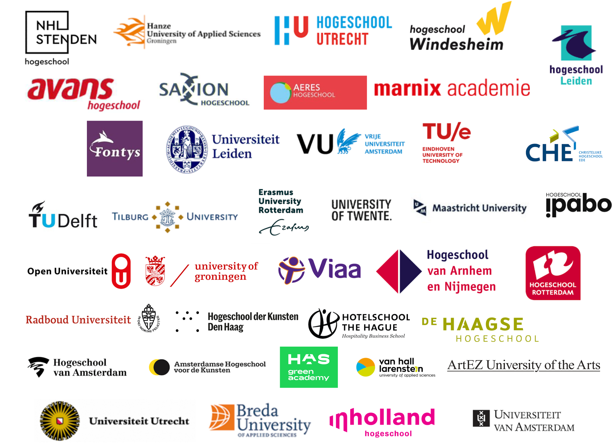 Logo's Hogescholen en universiteiten